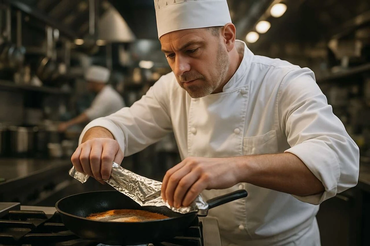 Genialny trik szefów kuchni: Dlaczego warto wkładać folię aluminiową do patelni