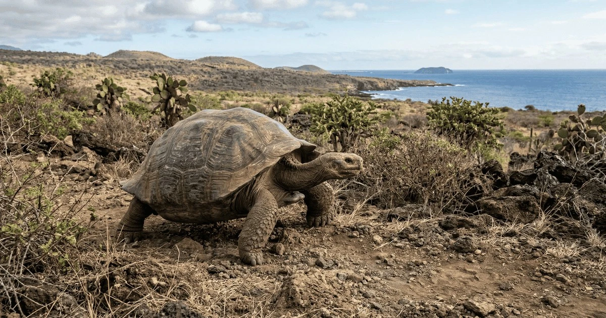 158 olbrzymich żółwi wraca na Floreana – największy sukces ekologiczny Galápagos po 150 latach
