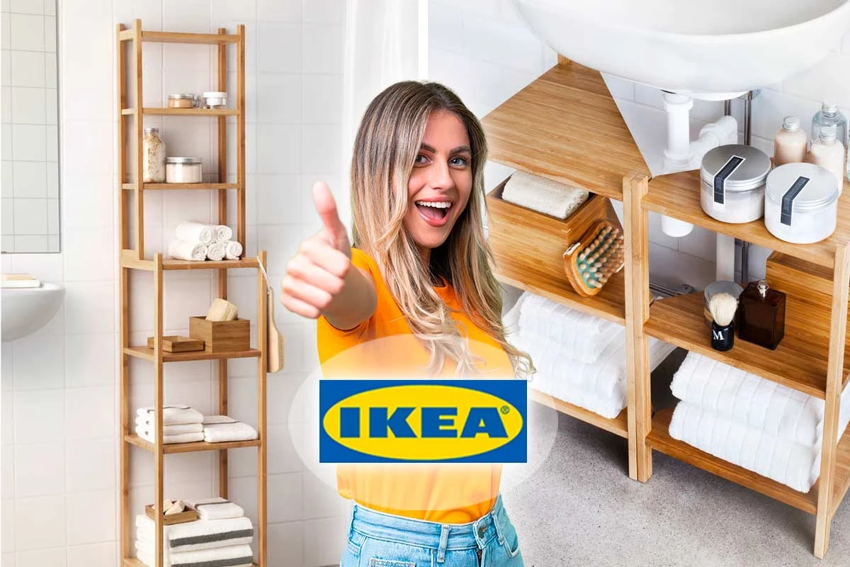 Mała łazienka? 3 bambusowe regały IKEA, które wykorzystają każdy centymetr