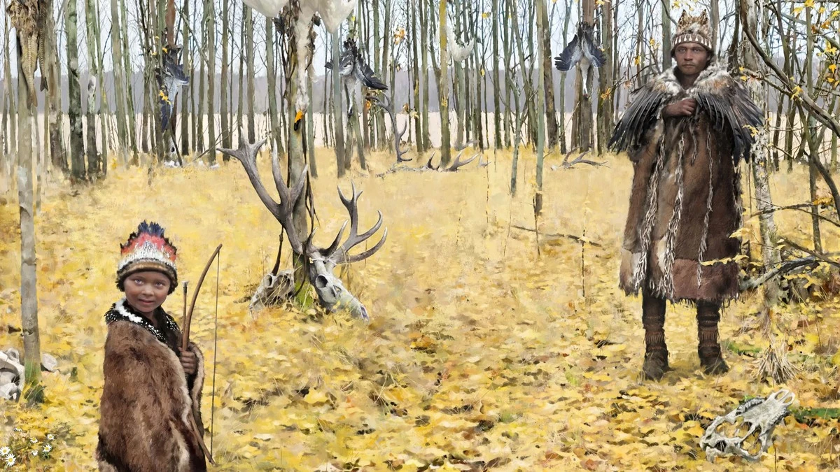 Są skryte w ziemi. Archeolodzy odkopali chłopca z epoki kamienia ubranego w skórę i pióra dzięcioła! - image 1